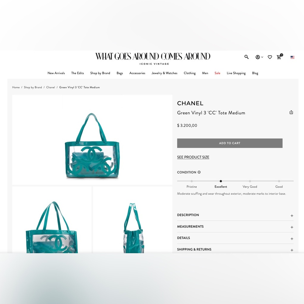 Chanel Green Triple CC Coco Tote Bag - Picture 3 of 15